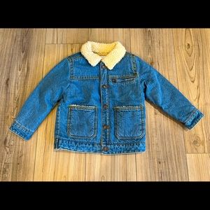Zara Kids Sherpa Lined Denim Jacket